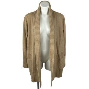 H by Halston Open Front Cardigan Sweater - NWOT | Women Large | Tan